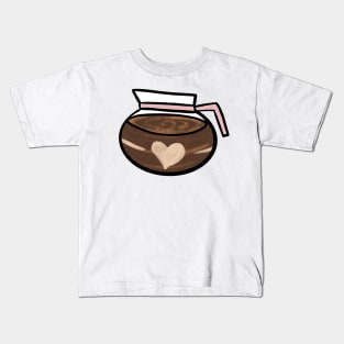 Coffee Pot Cute Coffee Dates for Coffee Lovers Cute Coffee Pot Cafetiere I Love Coffee Latte Espresso Expresso French press Caffeine Lovers Gift Cute Coffee Lover Gift Cappuccino Arabica Latte Macchiato Unique Design Indie Design Kids T-Shirt